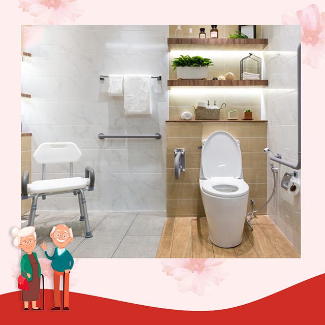 Thiết kế phòng vệ sinh cho người lớn tuổi