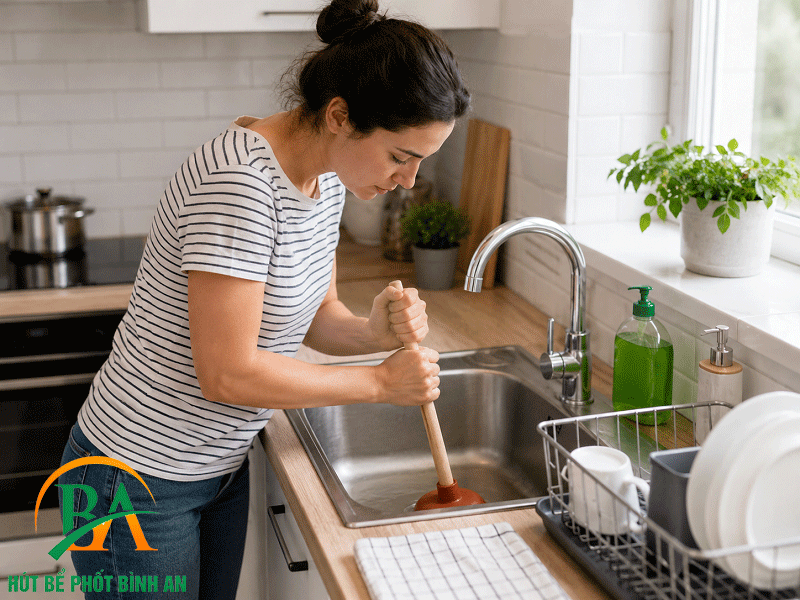 Dịch vụ thông tắc chậu rửa bát tại Cầu Giấy Hà Nội nhanh chóng, không đục phá – Bình An